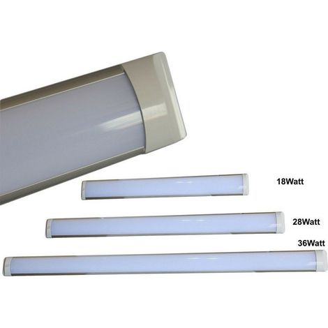 TrAdE Shop Traesio - Neon Applique Barra Led Smd Applique Soffitto Plafoniera 18w 28w 36w Watt 6500k -  18 Watt (1/2)