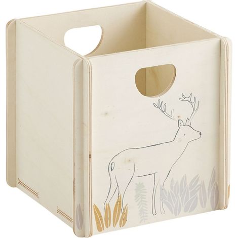 Boîte de rangement sans clous ni vis en bois 31 x 31 x 31 cm (1/5)