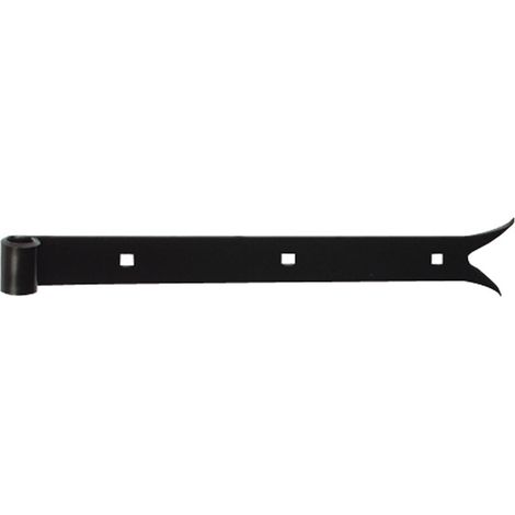 Afbat – Penture à queue de carpe D16 40X5 L1000 mm – Acier noir pré-peint – Pour portails battants – Charge maximale 1.6 kg