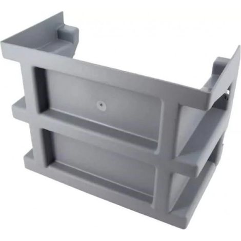 Réhausse PVC pour courette anglaise, hauteur 18 cm, 26x13,5 cm, gris clair