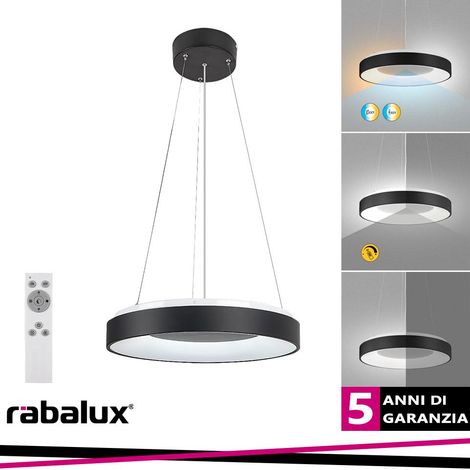 Lampadario LED a cerchio 38W nero 72001 Ceilo Rabalux (1/3)