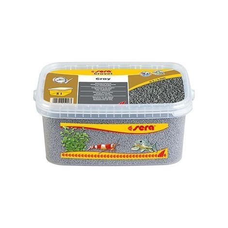 Sera Gravel Gray - Gravilla Color Gris (Ø 2 - 3 mm) para Acuarios de Agua Dulce y Salada