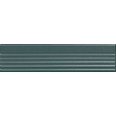 Carrelage sol / mur brique à relief uni bleu vert 5,6x23,2 cm MODULO INCISO MUSCHIO (1/3)
