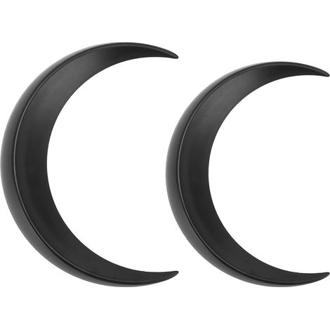 mondförmige Haarspangen aus ABS, tragbare dekorative Haargabeln für den Alltag, Shopping und Cosplay, Schwarz (1/5)