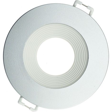 Collerette Downlight Ronde Design Argent pour Ampoule LED GU10/GU5.3 - Digilamp (1/5)