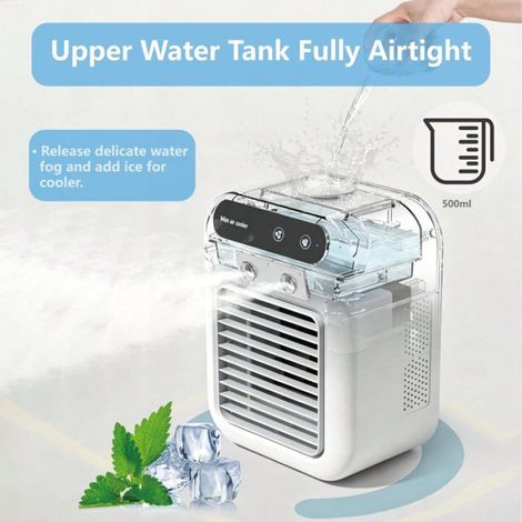 Refroidisseur Portable - 25 W - Brumisation Et Ventilation - Pour Chambre Bureau Extérieur - 1 Unite (1/5)
