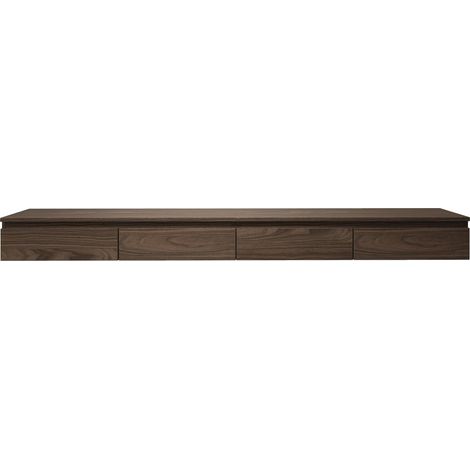Selsey Bemmi Slim - TV-Hängeboard 4-türig, Holzoptik Walnuss Wisconsin, 200 cm