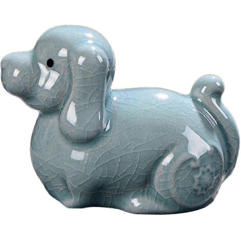 Collection de figurines miniatures en céramique représentant des animaux de compagnie, idéales pour la cérémonie du thé. Décoration pour voiture, bibliothèque ou salon.-Dog (1/4)