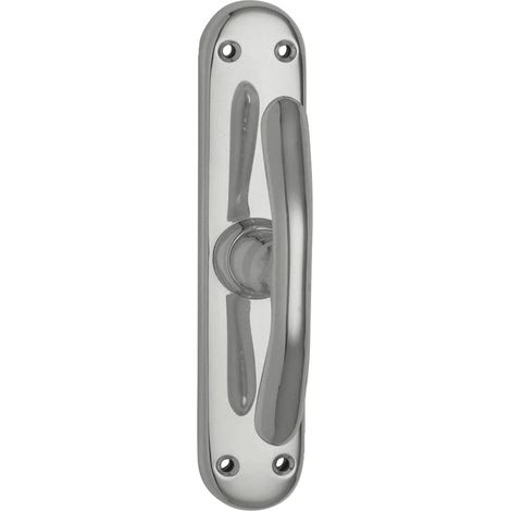 GRUNDMANN Fenstertrieb ELEGANT 521 - gebogen, Alu poliert, 1 Stück  Beschläge Fenstergriff
