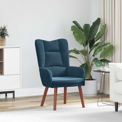 vidaXL fauteuil Bleu 63 x 67 x 94 cm Velours (1/5)