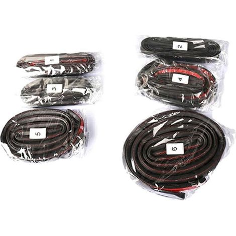 Kit de 6 joints d'étanchéité en caoutchouc pour portières de voiture Tesla Model S : réduction du bruit et isolation phonique. Bande adhésive pour l'étanchéité complète du véhicule. (1/5)