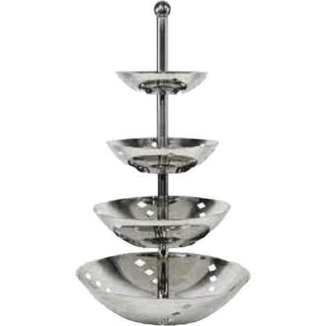 Ilsa alzata 4 piani quadri acciaio inox 18/10 40 cm
