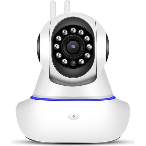 Caméra PTZ HD 1MP 720P WIFI avec double antenne, babyphone, vision nocturne infrarouge (US 100-240V) (1/5)