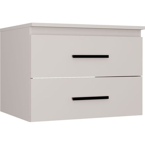 NEL 60 UC Mueble bajo lavabo, Suspendido, Baño, 2 Cajones, Cachemire Beige (1/5)