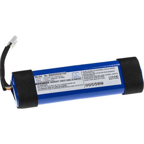 vhbw Akku Ersatz für JBL 2INR19/66-2, SUN-INTE-103 für Lautsprecher Boxen Speaker (5200mAh, 7,4V, Li-Ion)