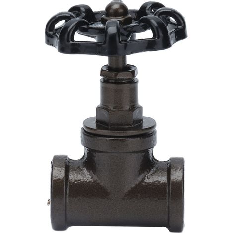 Interrupteur vapeur punk G1/2 vanne d'arrêt té, interrupteur industriel pour tuyau d'eau, lampe vintage de table 12V/120V (1/5)