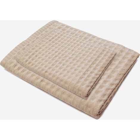 Set asciugamani in cotone 100% per viso e ospiti Aria - Tortora