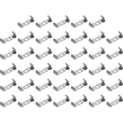 Support de Fixation pour Tube Fluorescent Intégré LED T8, 40 Pinces, en Acier au Manganèse (1/5)