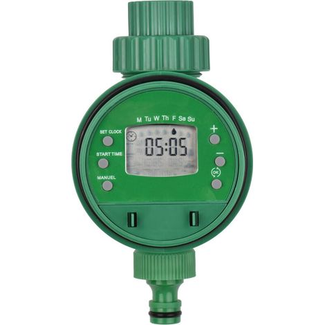 Digitaler automatischer Bewässerungstimer, programmierter Gartenbewässerungstimer, batteriebetrieben, intelligenter Wasserbewässerungsregler für Rasen, Ackerland, Innenhof, Gewächshaus (1/5)
