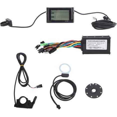 Kit de Conversion Vélo Électrique 3 Modes, Contrôleur 17A, Écran SW900, Poignée d’Accélération au Pouce, Capteur de Vitesse FT8C, Ensemble Complet pour Moteur de Vélo (1/5)