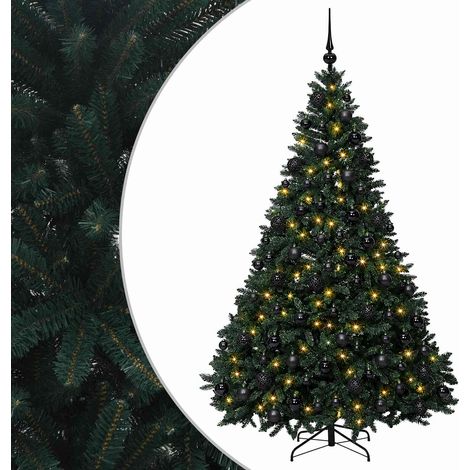 vidaXL Artificial Christmas Tree Dark Green with Bauble 240 cm