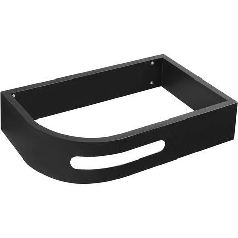Sapho Pulse - Consola para lavabo con toallero, negro mate BM658-CP (1/5)