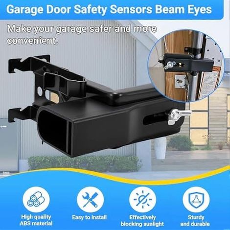 41A5034 Kit de capteur de sécurité pour ouvre-porte de garage LiftMaster Chamberlain (fabriqué après 1997), pare-soleil de support. (1/3)
