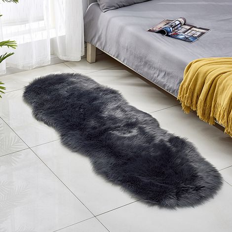 Tapis en fausse fourrure, chambres, tapis moelleux, tapis en peau de mouton douce, coussins de canapé, tapis moelleux (1/5)