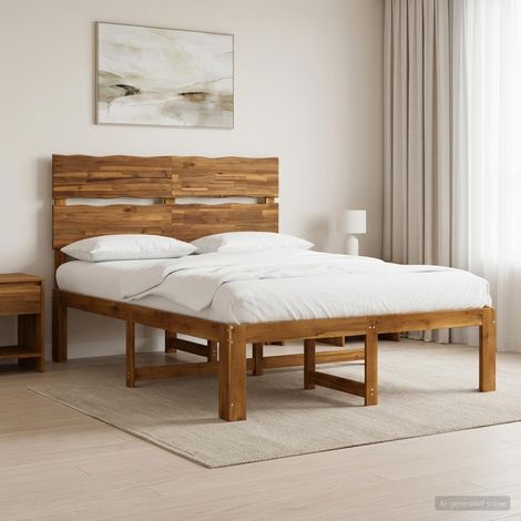 Cama doble con cabecero ROSTOCK Natural 140 x 190 cm (1/5)