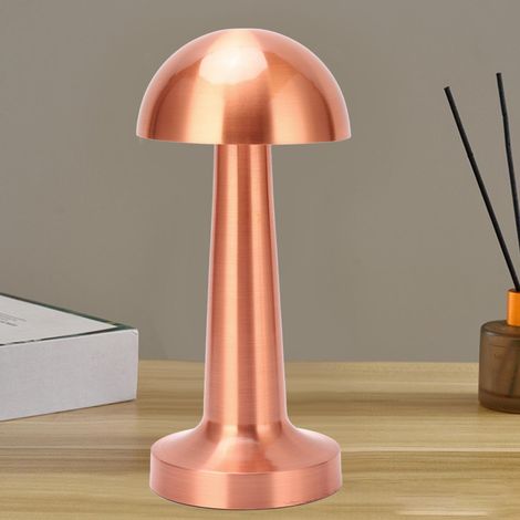 Lampe de table miniature sans fil pour bars et restaurants, alimentée par batterie rechargeable, tactile, réglable en 3 couleurs, lampe de chevet portable en métal, mini lampe de table, décoration ext (1/5)