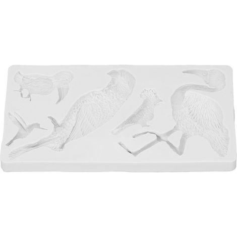Moule en silicone gris forme d'oiseau, souple et élastique, démoulage facile, pour gâteaux, pains, mousses et chocolat DIY (1/5)