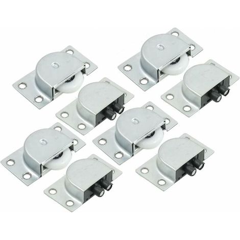 sourcingmap 4paires Ensemble de roulette Porte coulissante placard armoire roues meubles Rouleau 2,3cm Dia (1/2)