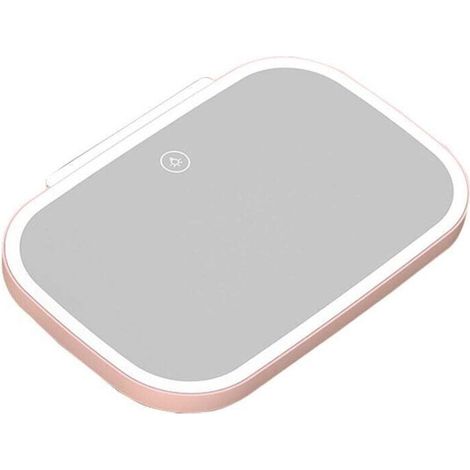 Miroir de pare-soleil de voiture universel Dimmable LED Miroir de maquillage de voiture Lumière LED Rétroviseur intérieur automobile avec lumière LED, Rose pratique