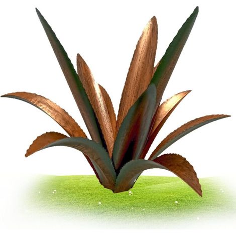 Scultura in metallo a forma di pianta di agave