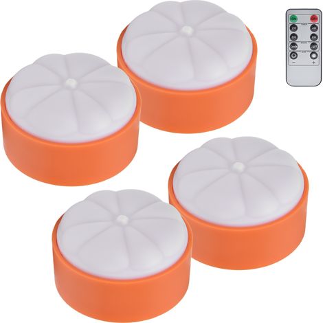 4 Pièces Lumières Citrouille LED Multicolores pour Décorations Halloween et Fêtes (1/5)