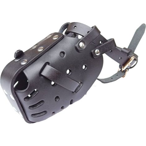 Cuir Fait Àberger Allemand Doberman Muselières Défense Muselières Pour Animaux De Compagnie Chiens Taille Moyenne Et Grande Masques Anti-Morsure (1/3)