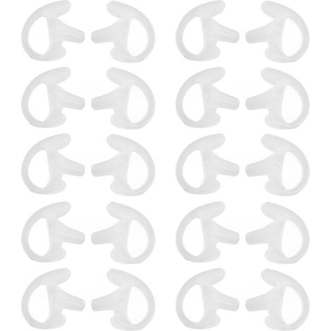 Embouts d'oreille de rechange en silicone écologique pour talkie-walkie (accessoires pour radios bidirectionnelles), taille S, 10 paires-AquaForge (1/5)