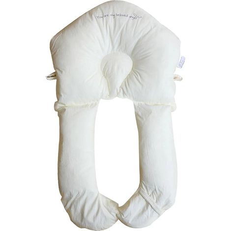 Baby-Kopfkissen, stoßdämpfendes und positionierendes Kissen für Neugeborene, Memory-Schaum, 60-fädige Baumwolle, verstellbar, korrigierend, für sicheren Schlaf. (1/4)