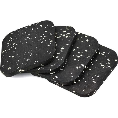 4 Pièces Antiderapant Patin en Caoutchouc 10010010mm Tampon Caoutchouc Patins Antidérapants Meuble pour Meubles lit Machine à Laver et sèche-Linge (1/4)