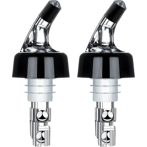 Vertedor de vino, paquete de 2 dispensadores de botellas de 30 ml, herramienta para cócteles cuantitativos, 9,2 x 3,7 x 3,7 cm para coctelería, bebidas, exteriores, vacaciones, bares, restaurantes, pi (1/5)