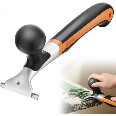 Premium ergonomic carbide scraper, 2-1/2", shaving tool for removing varnish, paint, glue, resin, dry glaze, stains, putty, and scraping