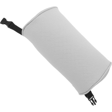 Coussin Cervical pour Appui-Tête de Voiture Perforé et Respirant Oreiller de Nuque Ergonomique en Tissu Doux Gris Soutien Lombaire pour Conduite et Voyage Accessoire Confort (1/5)