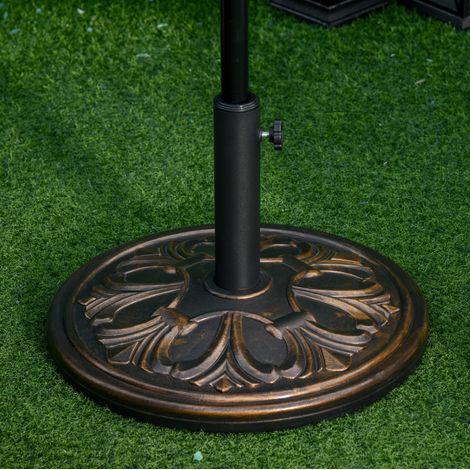 Soporte sombrilla decorativo estable 13 kg bronce OKMYHOME