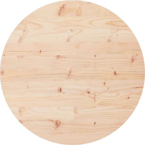 Dessus de table rond Ø90x3 bois de pin massif (1/5)
