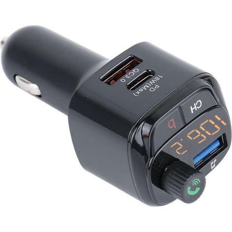 Bluetooth-Adapter fürs Auto V5.0 FM-Bluetooth-Transmitter MP3-Musikplayer mit zwei USB-Ladeanschlüssen