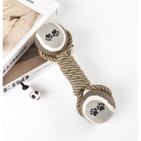 Jouets pour chien, petit, moyen et grand chien d'entraînement pour soulager l'ennui mastication sangle de dentition balle de tennis corde de coton jouets pour chien (1/2)