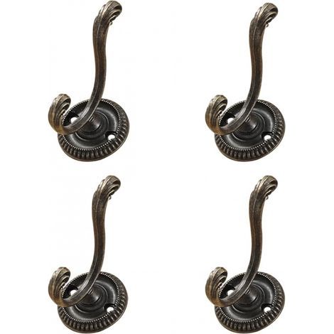 Juego de 4 percheros decorativos de pared, ganchos para abrigos, baño, cocina, puerta de garaje, llavero, armario de almacenamiento (1/5)