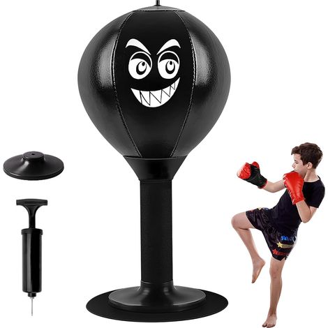 Punching Ball Punching Ball Boxe, Boxe à la maison, Boxing Bag avec ventouse Boule durable pour soulager le stress Noir (1/5)