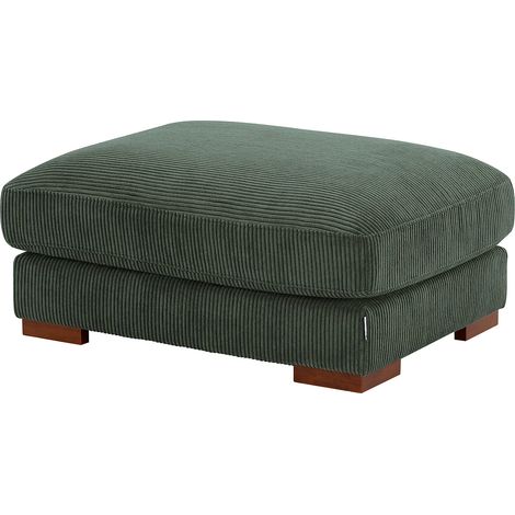 Pouf en velours côtelé vert SPERONE de Pascal Morabito (1/4)