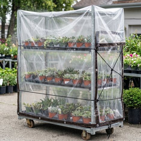 Randaco 2 teli trasparenti impermeabili con occhielli antiruggine per giardino e terrazza, 2 × 1 m (1/5)